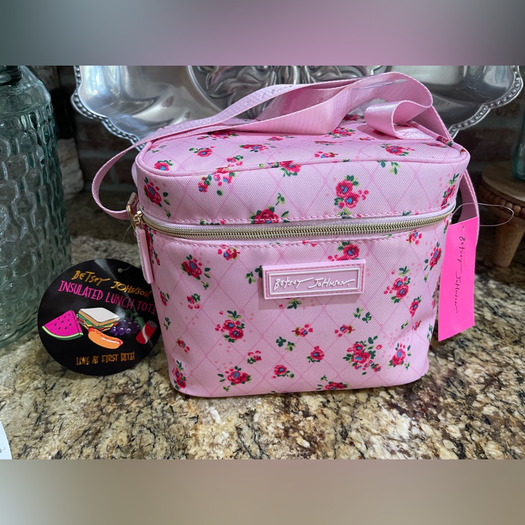 Betsey Johnson Colorful Floral Cooler/Lunch Tote -Insulated Gorgeous! Brand New